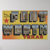Fort Worth, Texas - Grote letterscènes Poster (Voorkant)