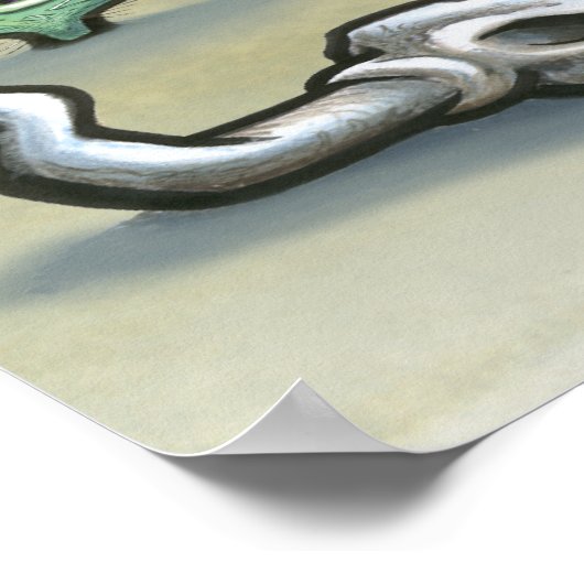 Fort Worth TEXAS-kaart Poster (Hoek)