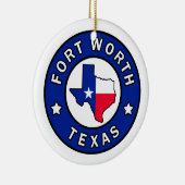 Fort Worth Texas Keramisch Ornament (Rechts)
