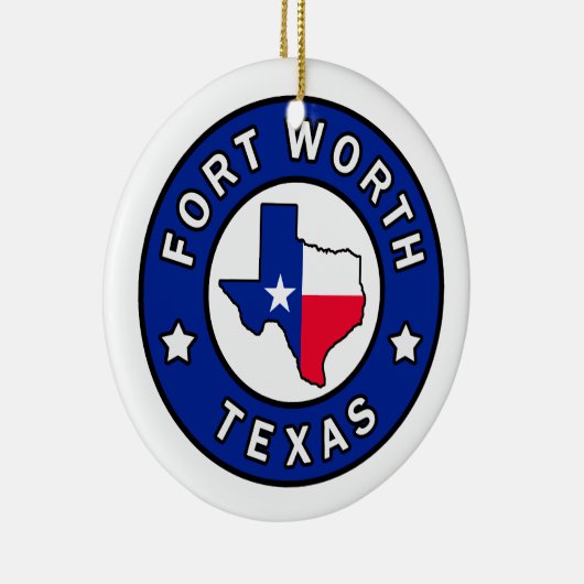Fort Worth Texas Keramisch Ornament (Rechts)