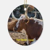 Fort Worth Texas Longhorns Keramisch Ornament (Links)