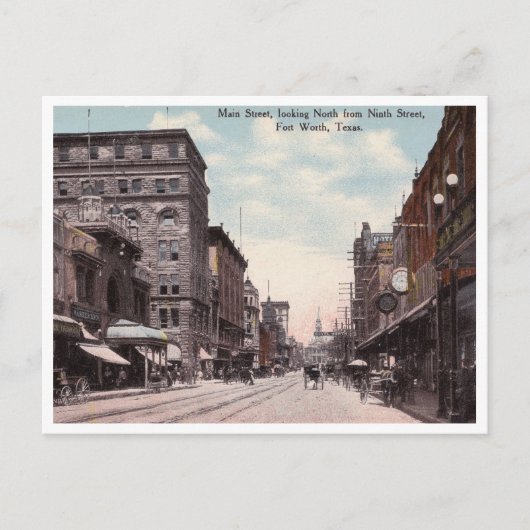 Fort Worth, Texas, Main Street  Briefkaart (Voorkant)