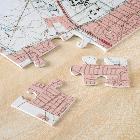 Fort Worth Texas Map (1995) Legpuzzel (Zijkant)