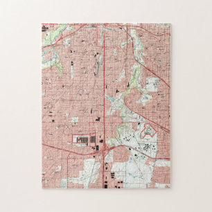 Fort Worth Texas Map (1995) Legpuzzel