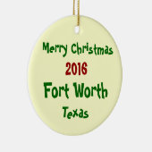 Fort Worth Texas MERRY CHRISTMAS ORNAMENT 2016 (Rechts)