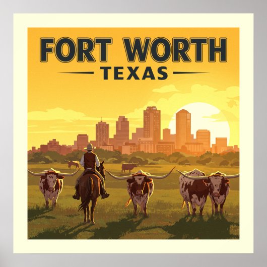  Fort Worth, Texas Poster (Voorkant)