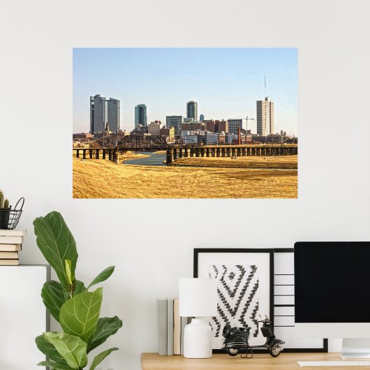 Fort Worth, Texas Poster (Thuiskantoor)