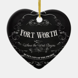 Fort Worth, Texas - Queen City of the Prairie Keramisch Ornament