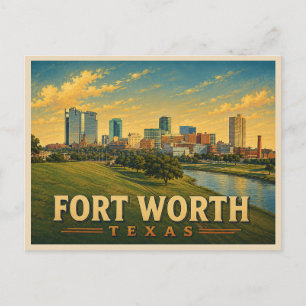 Fort Worth Texas Reis naar het verleden Briefkaart
