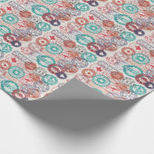 Fort Worth Texas: reiszegels. Cadeaupapier (Hoek)