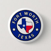 Fort Worth Texas Ronde Button 5,7 Cm (Voorkant)