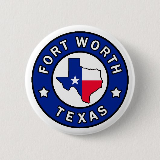 Fort Worth Texas Ronde Button 5,7 Cm (Voorkant)