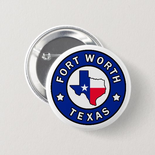Fort Worth Texas Ronde Button 5,7 Cm (Voorkant /achterkant)
