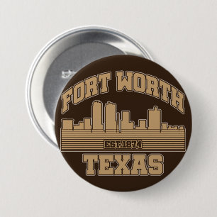 Fort Worth, Texas Ronde Button 7,6 Cm
