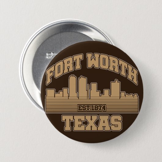 Fort Worth, Texas Ronde Button 7,6 Cm (Voorkant /achterkant)