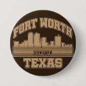 Fort Worth, Texas Ronde Button 7,6 Cm (Voorkant)