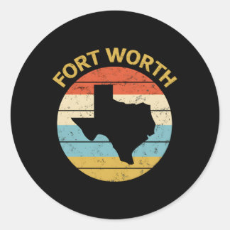 Fort Worth Texas Ronde Sticker
