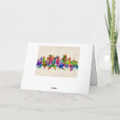 Fort Worth Texas Skyline Feestdagen Kaart (Achterkant)