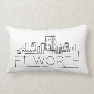 Fort Worth, Texas Skyline Lumbar Pillow Kussen