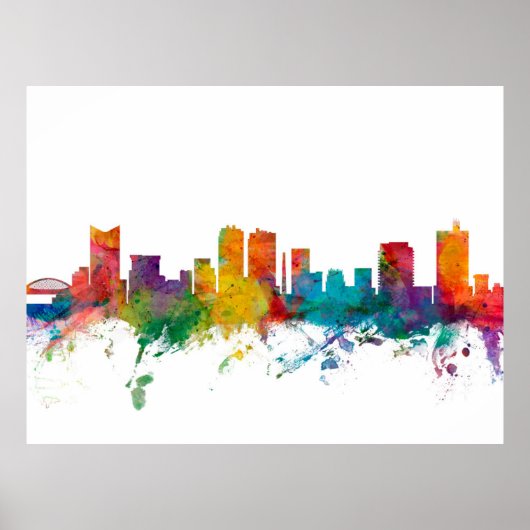 Fort Worth Texas Skyline Poster (Voorkant)