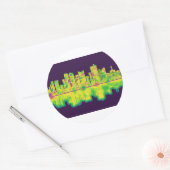 Fort Worth Texas Skyline Ronde Sticker (Envelop)