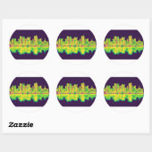 Fort Worth Texas Skyline Ronde Sticker (Vel)