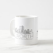 Fort Worth, Texas | Stad gestileerde Skyline Koffiemok (Voorkant links)