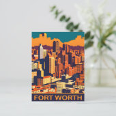 Fort Worth, Texas, stadsgezicht, reizen Briefkaart (Staand voorkant)