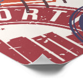 Fort Worth Texas Stamps. Reisstempel. gemaakt Poster (Hoek)