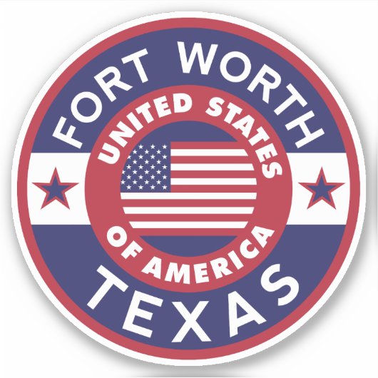 FORT WORTH, Texas Sticker (Voorkant)