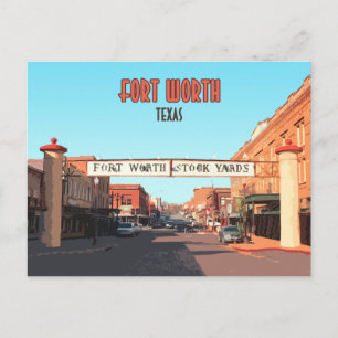 Fort Worth Texas Stock Yards  Briefkaart