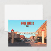 Fort Worth Texas Stock Yards  platte Kaart (Voorkant / Achterkant)