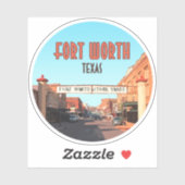 Fort Worth Texas Stock Yards Sticker (Vel)