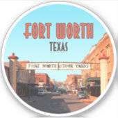 Fort Worth Texas Stock Yards Sticker (Voorkant)