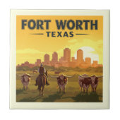  Fort Worth, Texas Tegeltje (Voorkant)