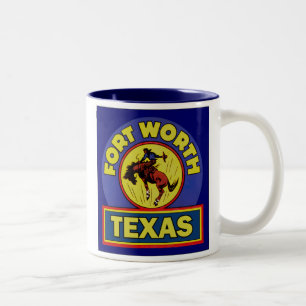 Fort Worth Texas Tweekleurige Koffiemok