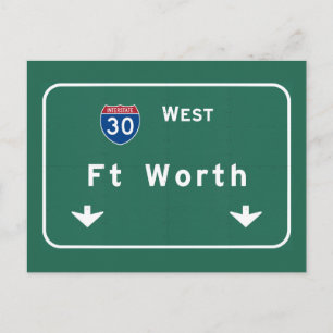 Fort Worth Texas tx Interstate Highway Freeway : Briefkaart