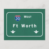 Fort Worth Texas tx Interstate Highway Freeway : Briefkaart (Voorkant)