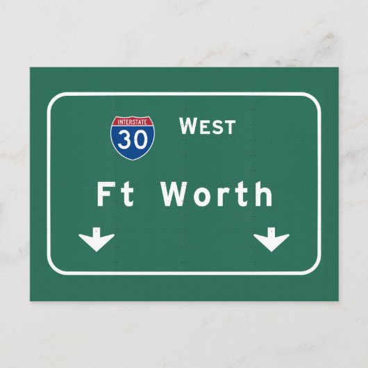 Fort Worth Texas tx Interstate Highway Freeway : Briefkaart (Voorkant)