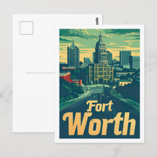 Fort Worth Texas Verenigde Staten Beroemde Reispla Briefkaart