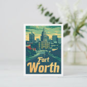 Fort Worth Texas Verenigde Staten Beroemde Reispla Briefkaart (Staand voorkant)