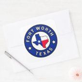 Fort Worth Texas Vierkante Sticker (Envelop)