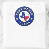 Fort Worth Texas Vierkante Sticker (Tas)