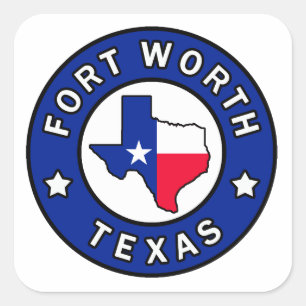 Fort Worth Texas Vierkante Sticker