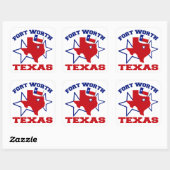 Fort Worth, Texas Vierkante Sticker (Vel)