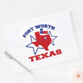 Fort Worth, Texas Vierkante Sticker (Envelop)