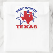 Fort Worth, Texas Vierkante Sticker (Tas)