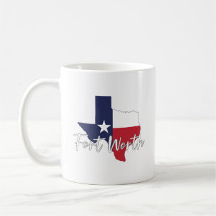 Fort Worth, Texas Vlaggenkaart Koffiemok