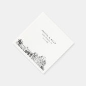 Fort Worth Trouwpapier Cocktail servet (Hoek)