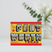 Fort Worth TX ansichtkaart Briefkaart (Staand voorkant)